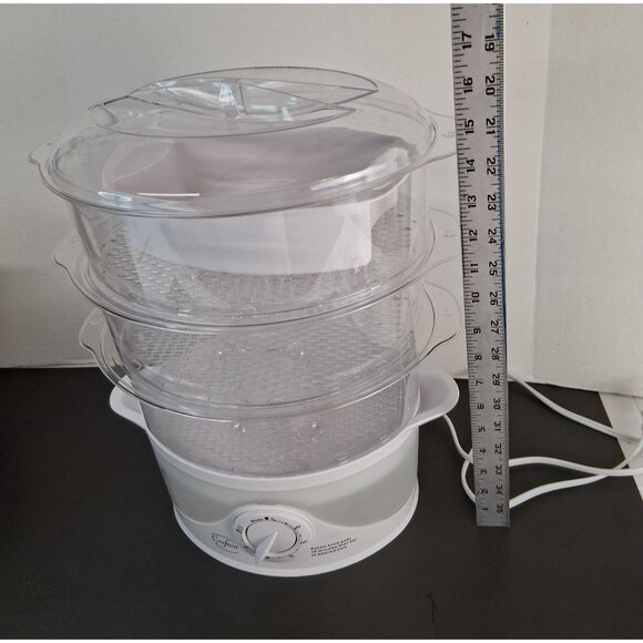 Crofton 3-Tier Food Steamer Model HY-4402 w Rice Tray 800W NEW Open Box Tested - Picture 10 of 15